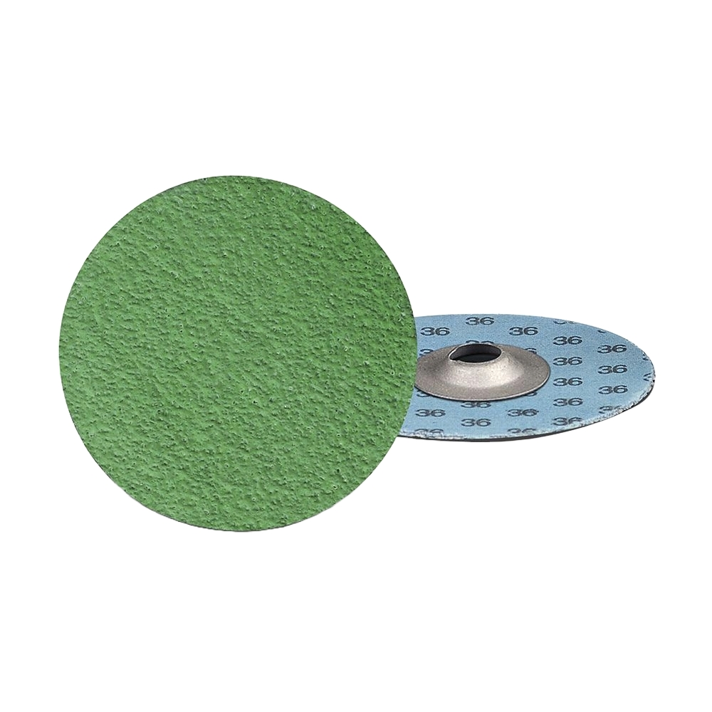 CGW 59698 2" Dia Turn-On 40-Grit Green Zirconia W/ Grinding Aid Quick Change Disc