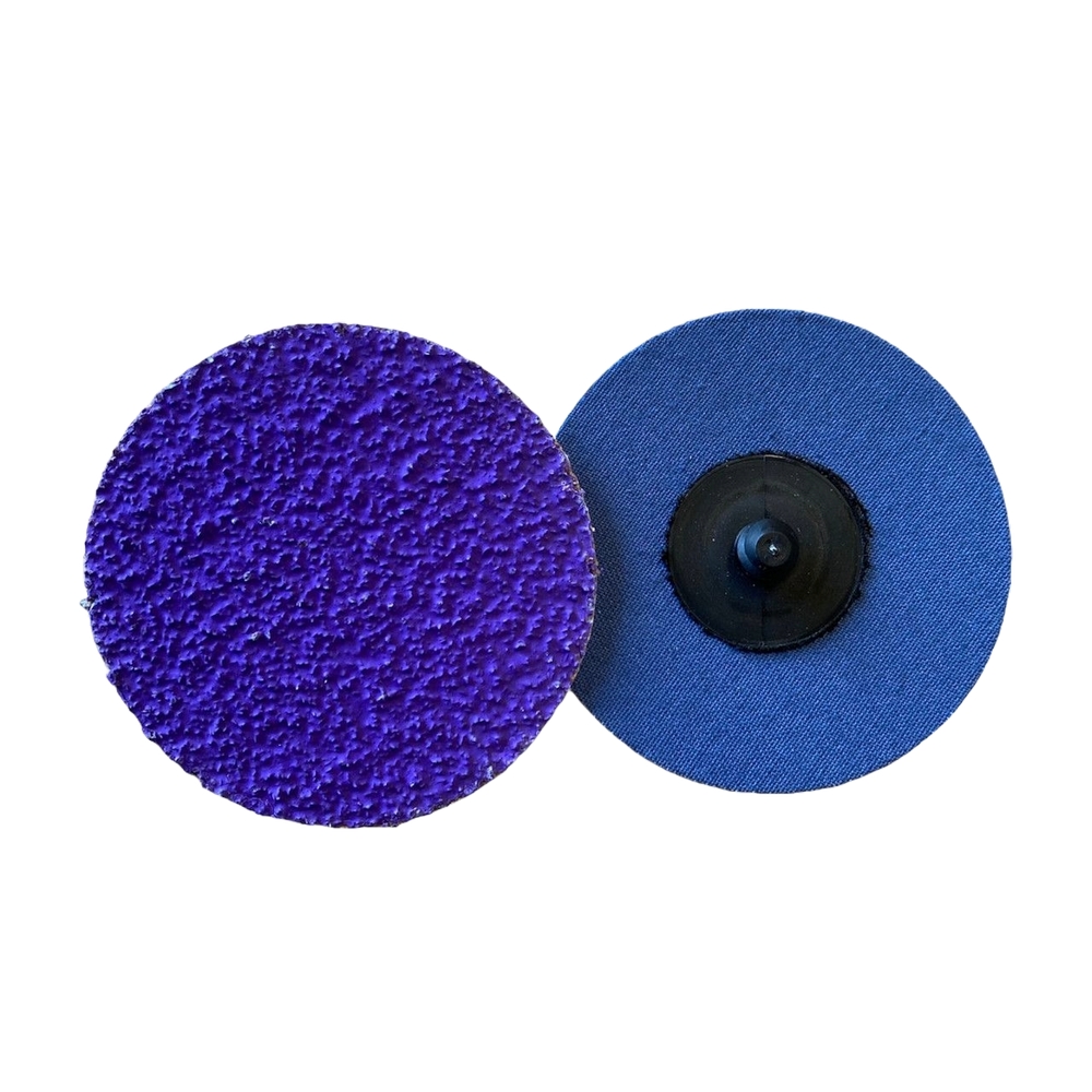 CGW 59912 2" Dia Roll-On 40-Grit Red Ceramic Quick Change Disc