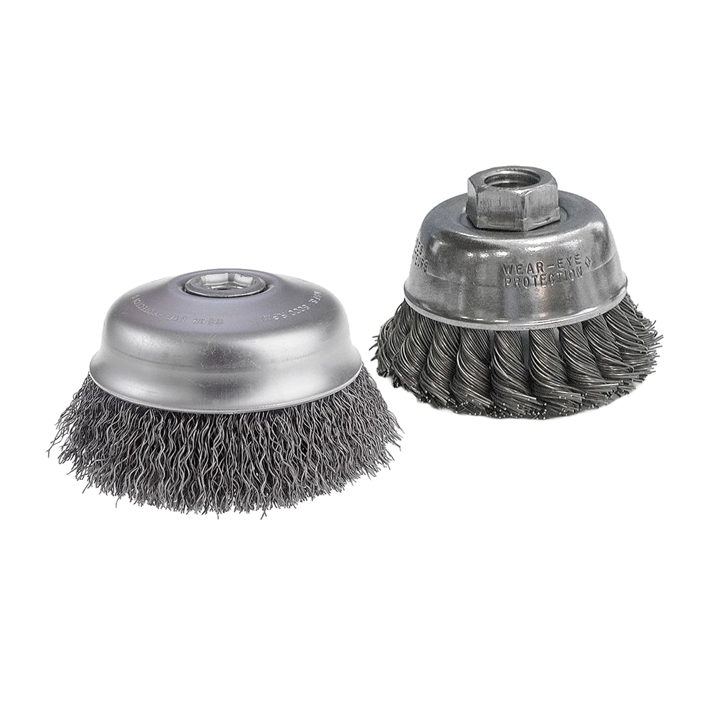 CGW 60060 2-3/4" X 5/8"-11 Arbor .014" Wire 1" Trim Carbon Steel Knot Wire Cup Brush