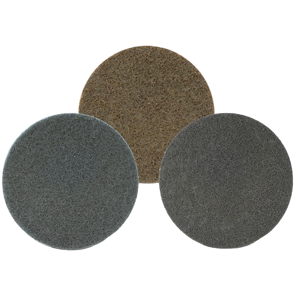 CGW 70014 5" Dia Blue Very Fine Non-Woven Hook & Loop Surface Conditioning Disc