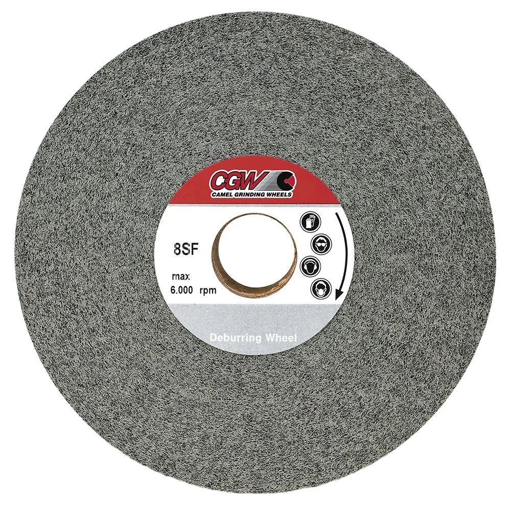 CGW 70131 6" X 1/2" X 1" 8A Aluminum Oxide Medium Convolute Wheel