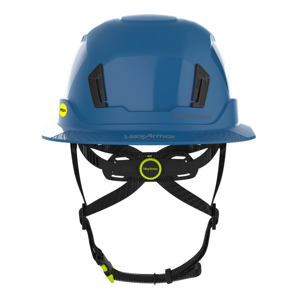 HexArmor 16-30002M Ceros XT400 Type II Full Brim Safety Helmet with MIPS, Blue