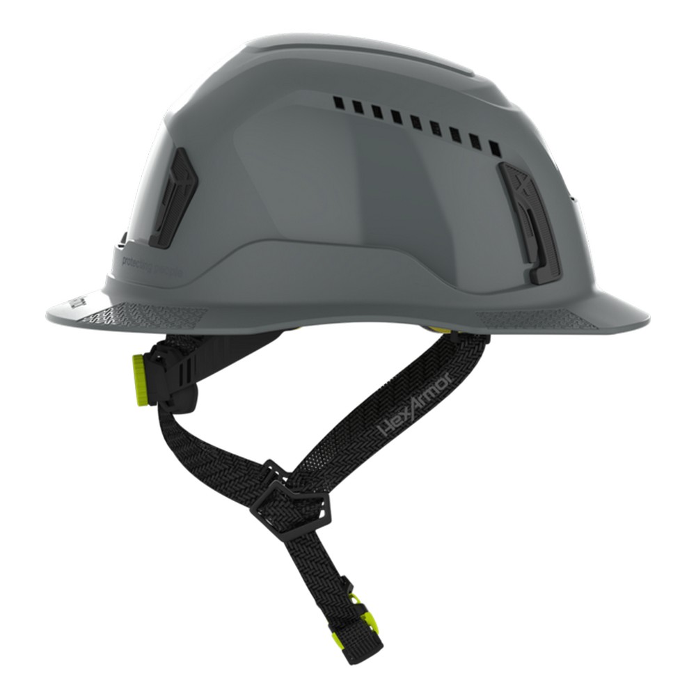 HexArmor 16-30006M Ceros XT400 Type II Full Brim Safety Helmet with MIPS, Grey