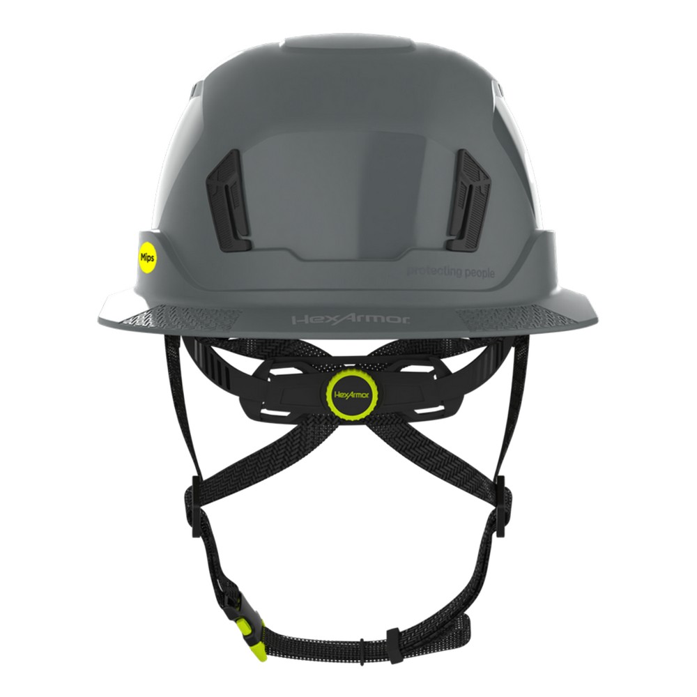 HexArmor 16-30006M Ceros XT400 Type II Full Brim Safety Helmet with MIPS, Grey