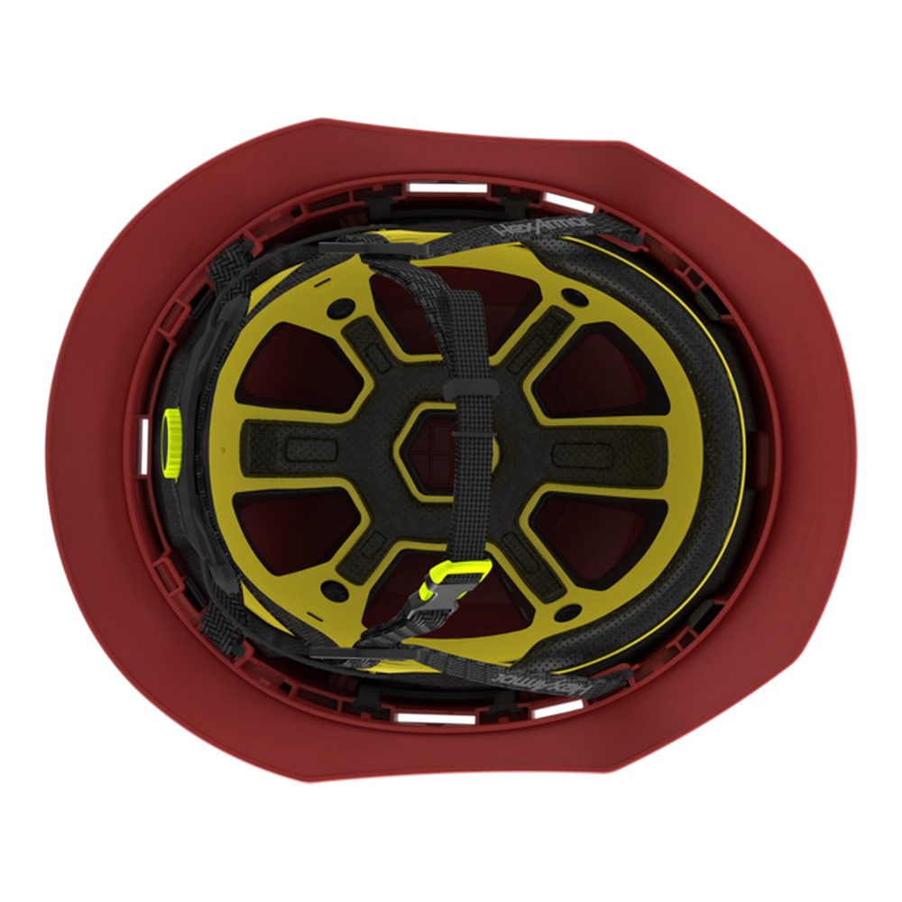 HexArmor 16-30008M Ceros XT400 Type II Full Brim Safety Helmet with MIPS, Red