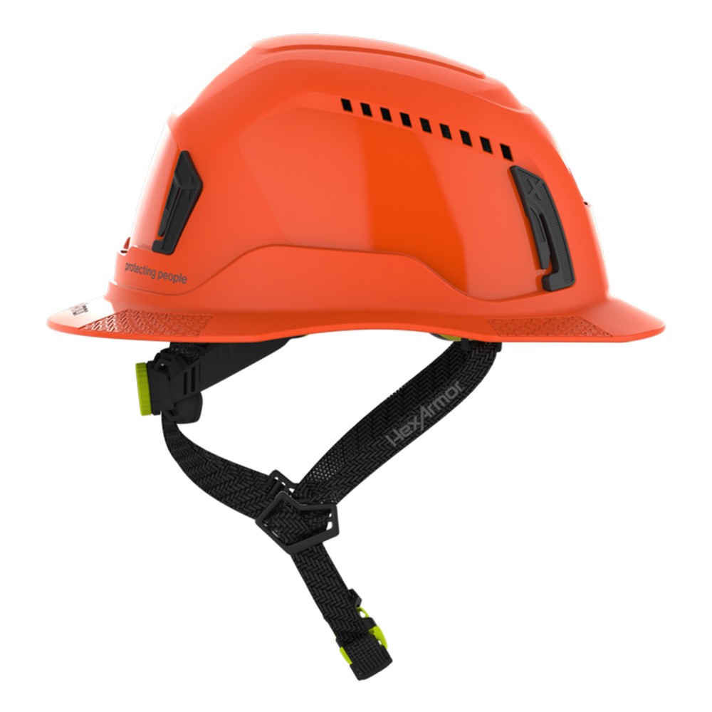 HexArmor 16-30009M Ceros XT400 Type II Full Brim Safety Helmet with MIPS, Hi-vis Orange