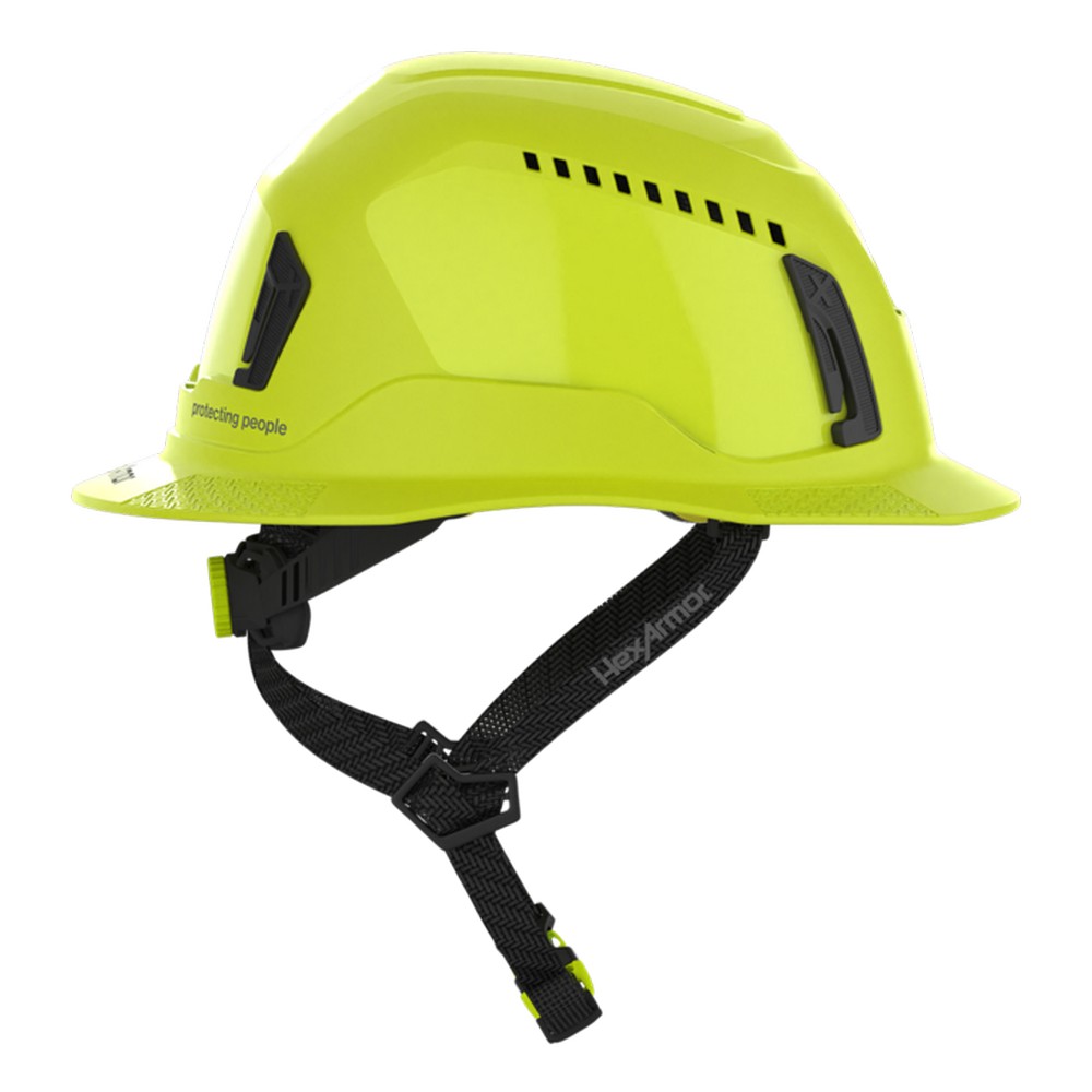HexArmor 16-30010M Ceros XT400 Type II Full Brim Safety Helmet with MIPS, Hi-vis Yellow