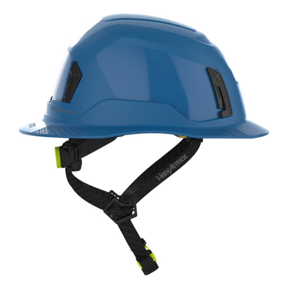 HexArmor 16-31002M Ceros XT400E Type II Full Brim Safety Helmet, Class E, Blue with MIPS