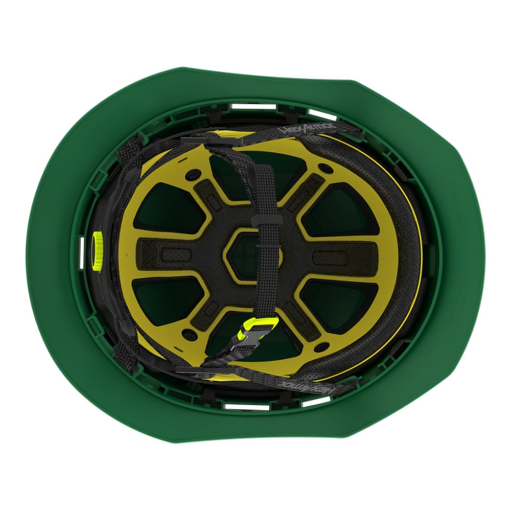 HexArmor 16-31004M Ceros XT400E Type II Full Brim Safety Helmet, Class E, Green with MIPS