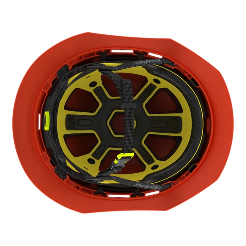 HexArmor 16-31005M Ceros XT400E Type II Full Brim Safety Helmet, Class E, Orange with MIPS