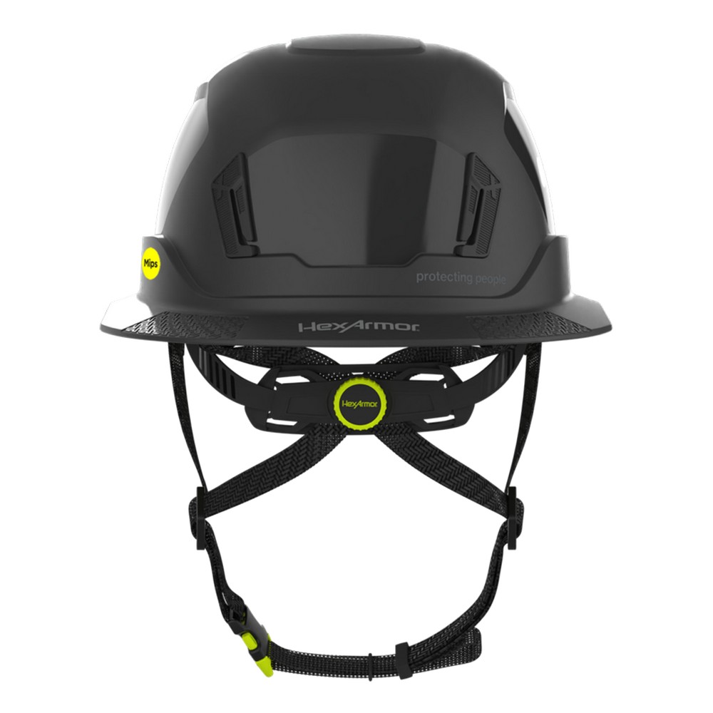 HexArmor 16-31007M Ceros XT400E Type II Full Brim Safety Helmet, Class E, Black with MIPS