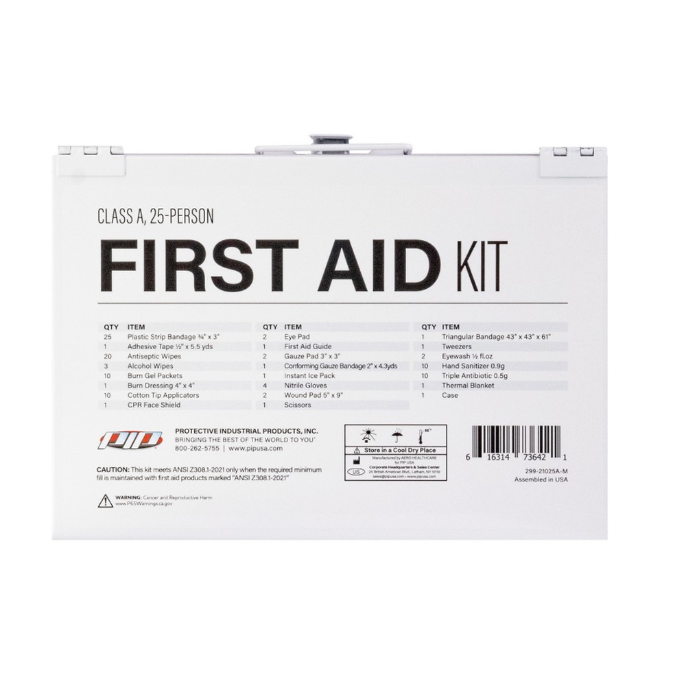 PIP 299-21025A-M PIP ANSI Class A Waterproof First Aid Kit - 25 Person - Metal Case