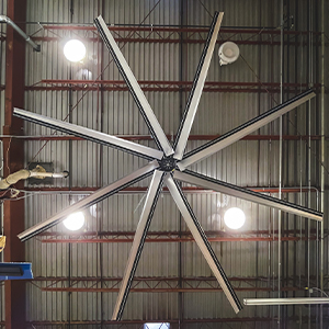 Humongous Fan HF24 8 Blade HVLS Fan & VFD Controller 24 Foot Diameter