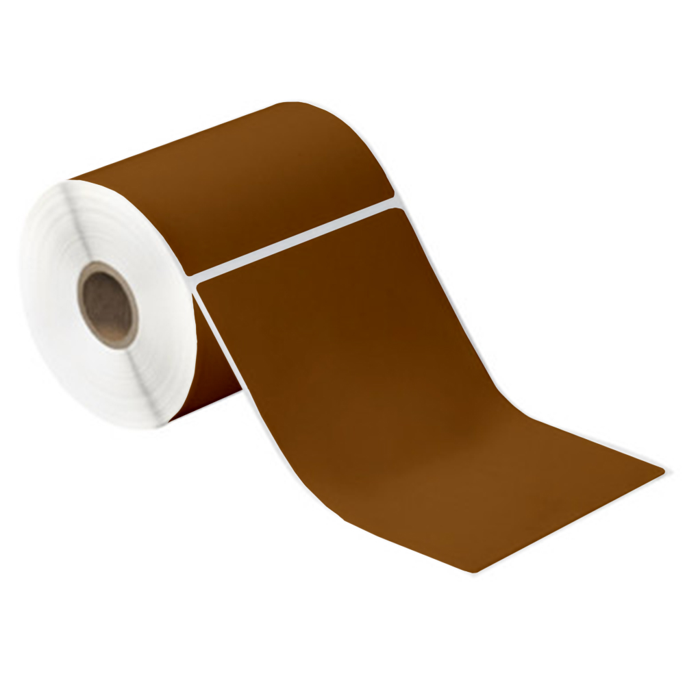 BBP70PBTM4060AP-BR 4" x 6" Brown Thermal Transfer Labels - 3" Core, 1000/Roll, 4 Roll/Case