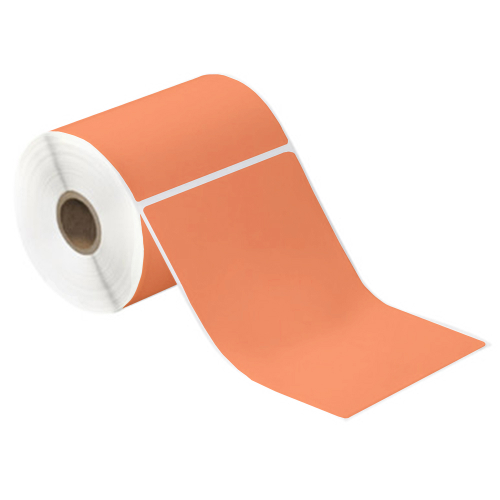 BBP70PBTM4060AP-ORG 4" x 6" Orange Thermal Transfer Labels - 3" Core, 1000/Roll, 4 Roll/Case