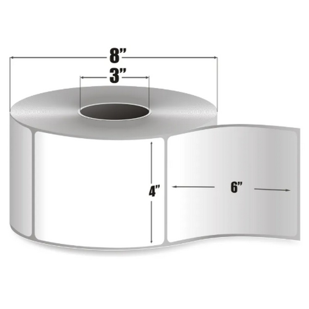 BBP70PBTM4060AP-ORG 4" x 6" Orange Thermal Transfer Labels - 3" Core, 1000/Roll, 4 Roll/Case