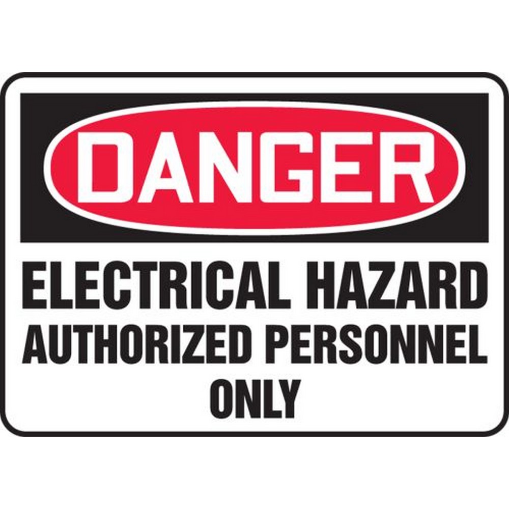 Accuform NMC MELC275XP OSHA Danger Safety Sign: Electrical Hazard - Authorized Personnel Only 7"X10" Accu-Shield Sign