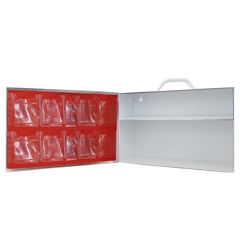 Aero Healthcare AKME2PUS SUREFILL First Aid Metal Cabinet 2 Shelf Empty with pocket (not installed)