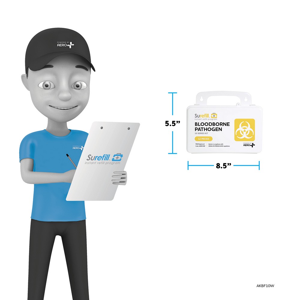 Aero Healthcare AKBF10W SUREFILL Bloodborne Pathogen Kit