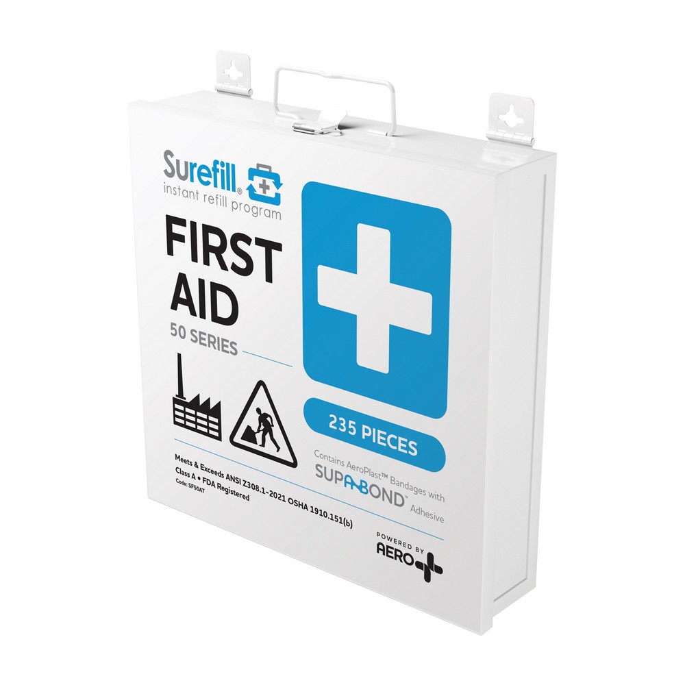 Aero Healthcare SF50AT SUREFILL 50 ANSI 2021 A+ First Aid Kit - Metal Case