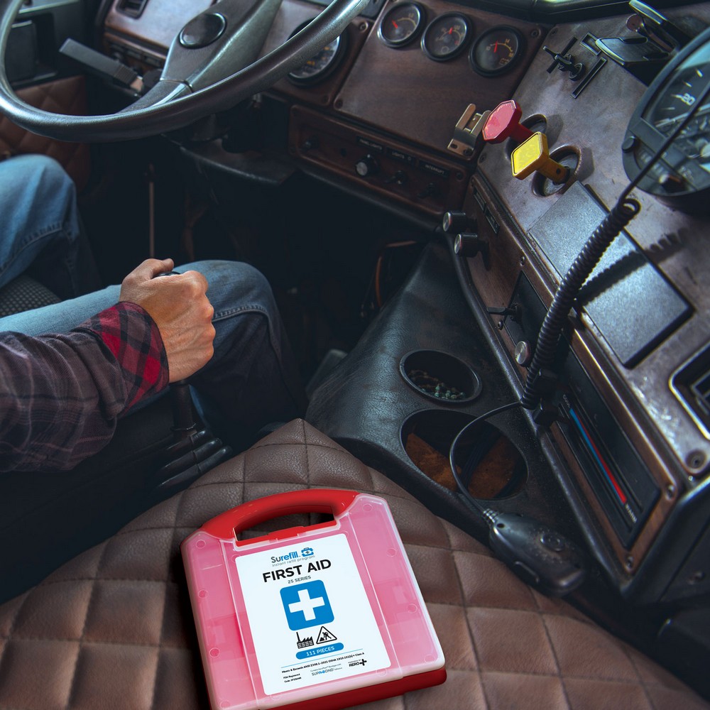 Aero Healthcare SF25ANR SUREFILL 25 ANSI 2021 A+ First Aid Kit - Retail Plastic Case