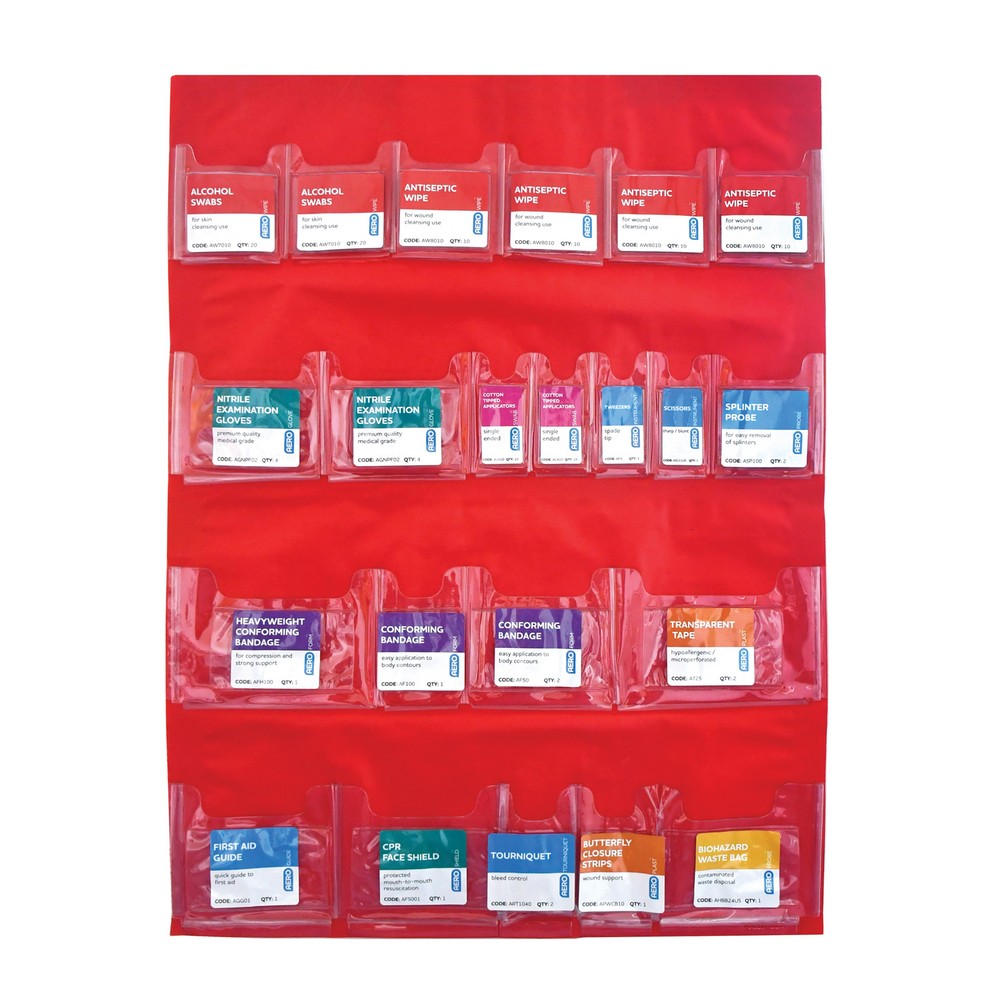 Aero Healthcare AK004 SUREFILL First Aid Cabinet Door Pocket 4 Shelf Empty