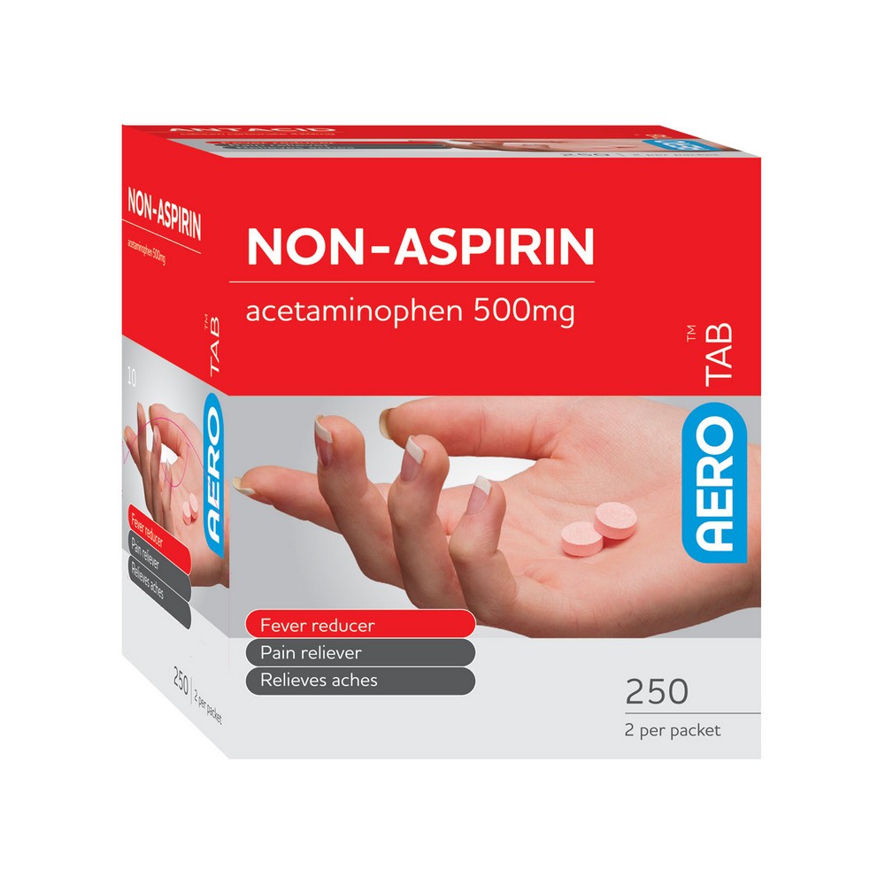 Aero Healthcare ATNA250 AEROTAB Non-Aspirin Tablets 250/box