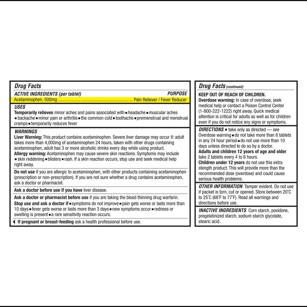 Aero Healthcare ATNA50 AEROTAB Non-Aspirin Tablets 50/box