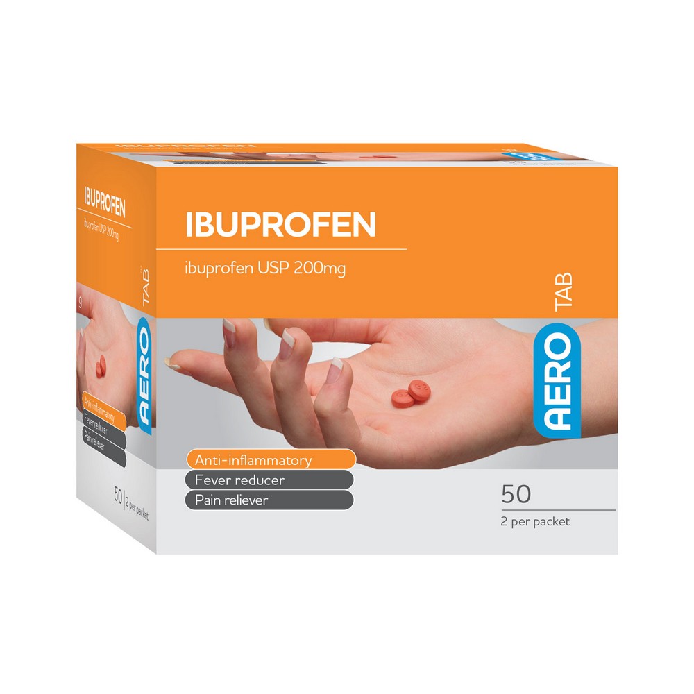 Aero Healthcare ATIB50 AEROTAB Ibuprofen Tablets 50/box