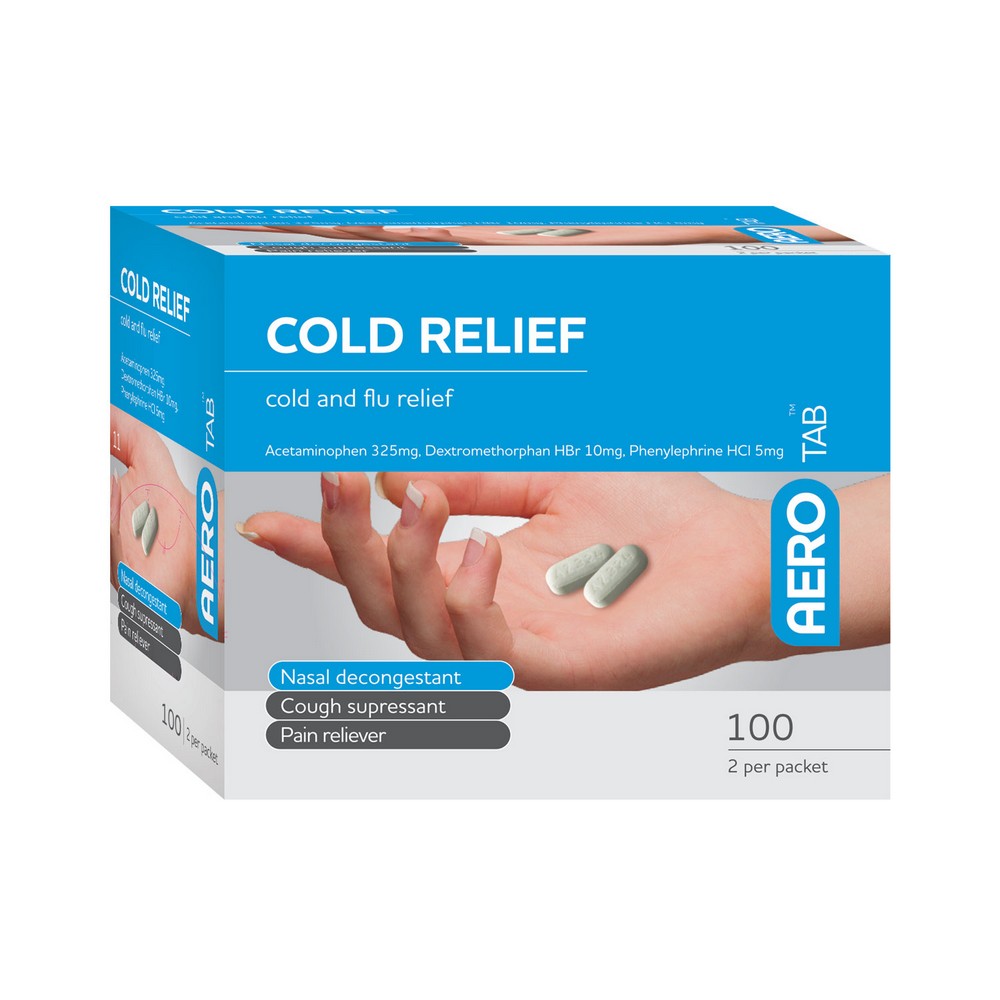 Aero Healthcare ATCO100 AEROTAB Cold Relief Tablets 100/box