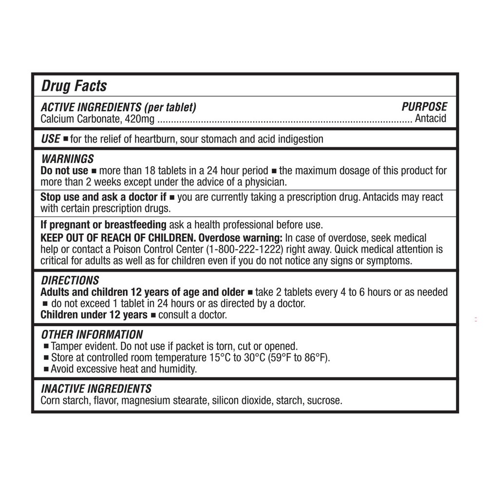 Aero Healthcare ATAN50 AEROTAB Antacid Tablets 50/box