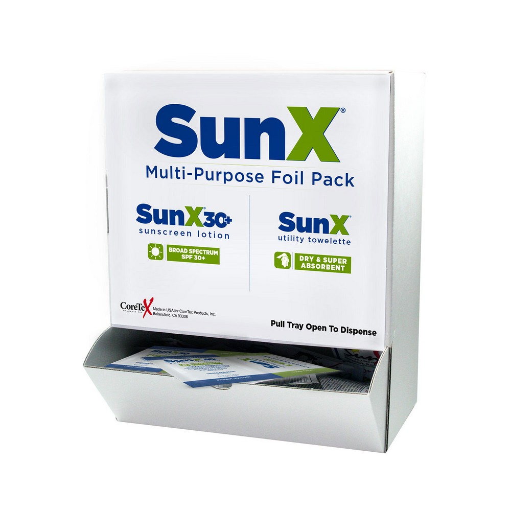 Aero Healthcare 91661 SunX30 Lotion and Wipe Pack, Dispenser 50/box