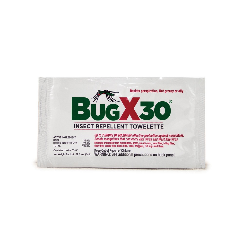 Aero Healthcare 12643 BugX30 Insect Repellent Wipes DEET, Bulk Pack 300/box