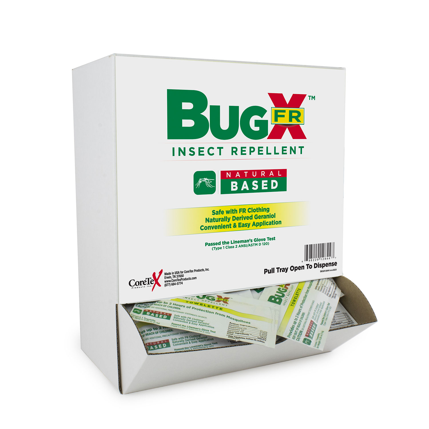 Aero Healthcare 12644 BugX30 Insect Repellent Wipes DEET, 50/box