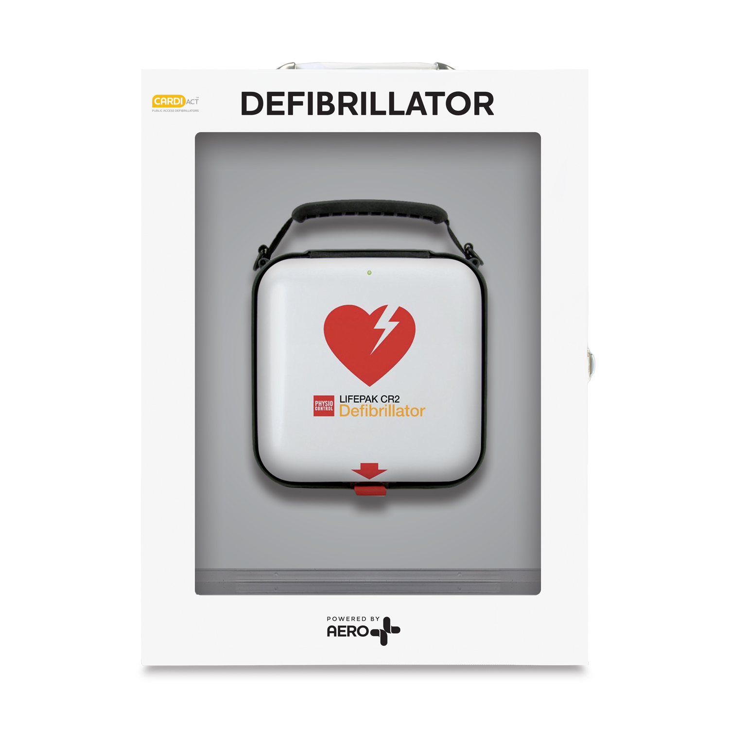 Aero Healthcare CA-P2-CR2 CARDIACT LIFEPAK CR2 Semi-automatic WIFI Eng. Handle Standard Cabinet