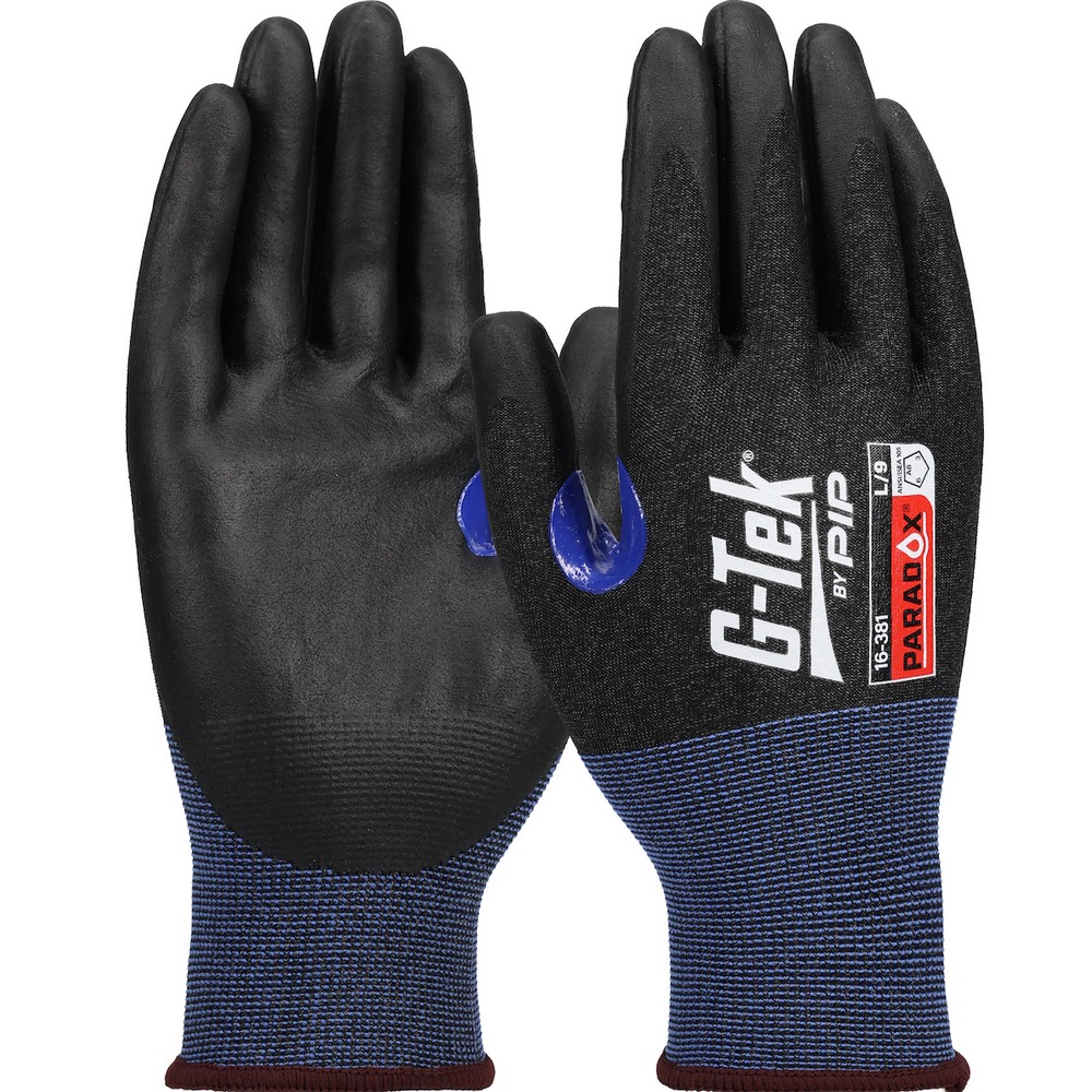 PIP 16-381 G-TEK Seamless Knit PolyKor® Blended Glove with Foam Nitrile Coated Grip on Palm & Fingers - 21 Gauge A8