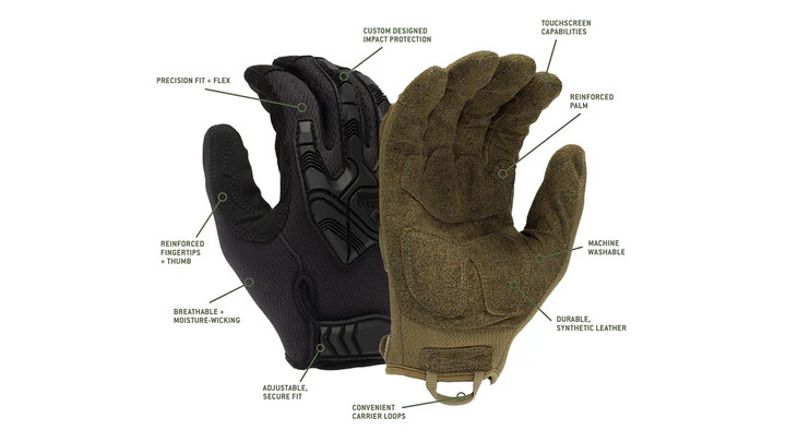 Pyramex Safety VGTG40B Heavy-Duty Impact Operator Glove Black
