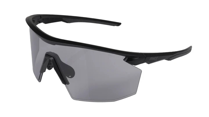 Pyramex SB11225STM PMXSPEC Half Frame Safety Glasses - Shiny Black Frame, Light Gray Lens, Anti-fog
