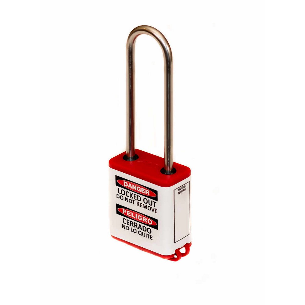 Zing Green 810KD-RED 800 Series Extreme Environment Padlock, 3" Shackle, Keyed Different, Red