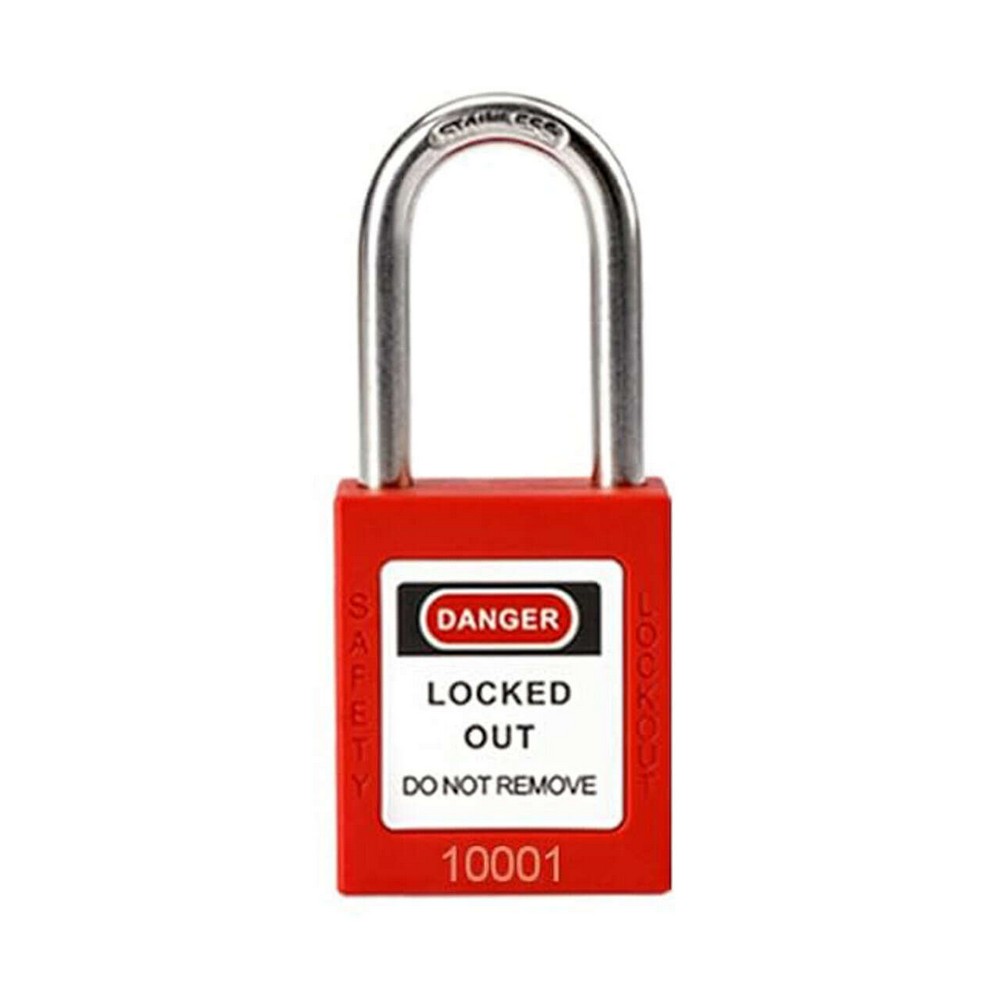 Zing Green 7900KD-RED Safety Lockout Tagout Padlock - Keyed Different