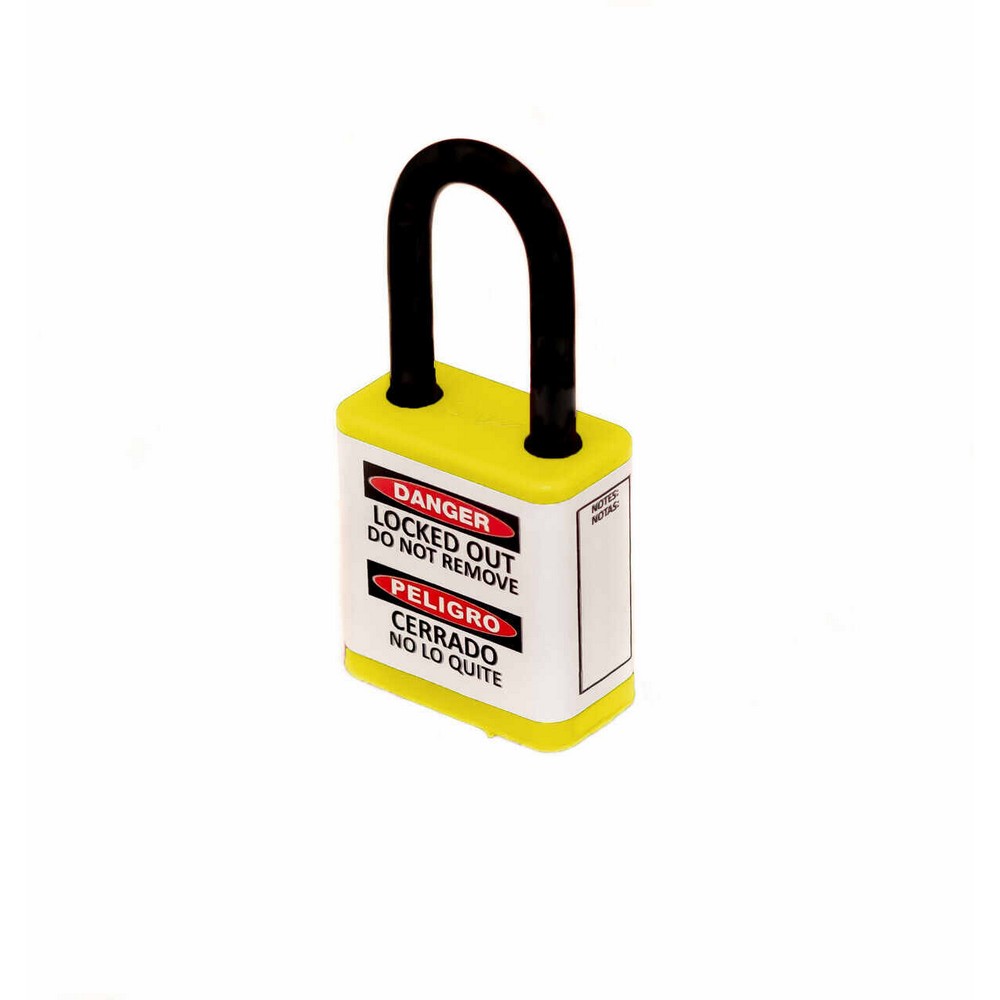 Zing Green 700KA-YELLOW Lockout Safety Padlock, 700 Series, 1.5" Shackle, Keyed Alike, Yellow