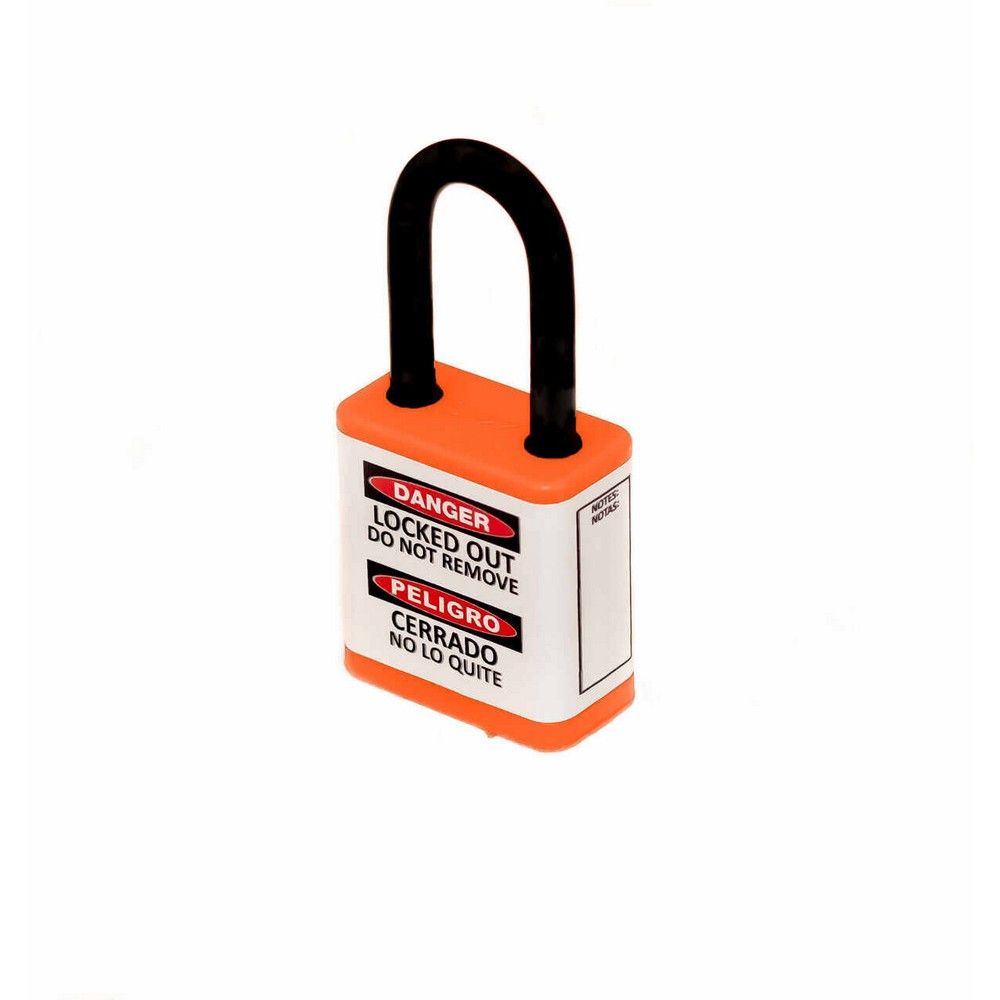 Zing Green 700KA-ORANGE Lockout Safety Padlock, 700 Series, 1.5" Shackle, Keyed Alike, Orange