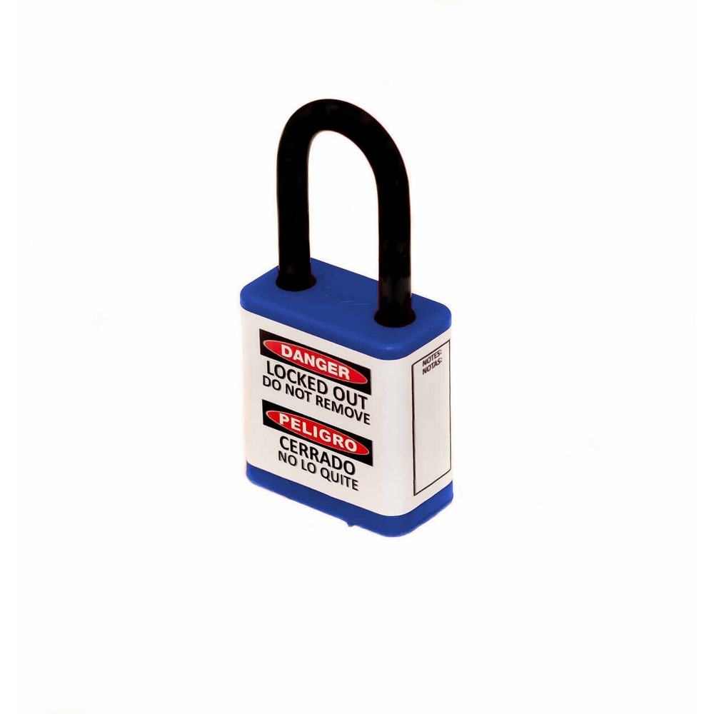 Zing Green 700KD-BLUE Lockout Safety Padlock, 700 Series, 1.5" Shackle, Keyed Different, Blue