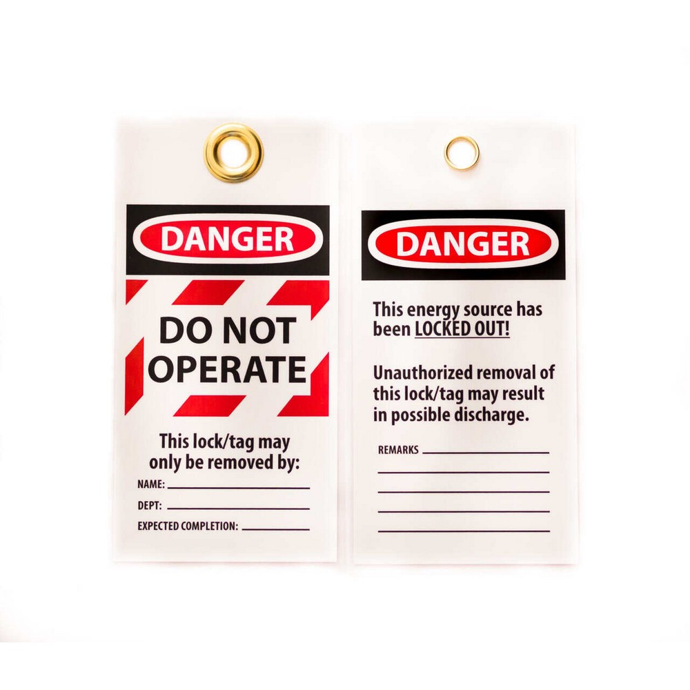 Zing Green 7502 Lockout Tag, 10/PK, DANGER DO NOT OPERATE, 6"x3"