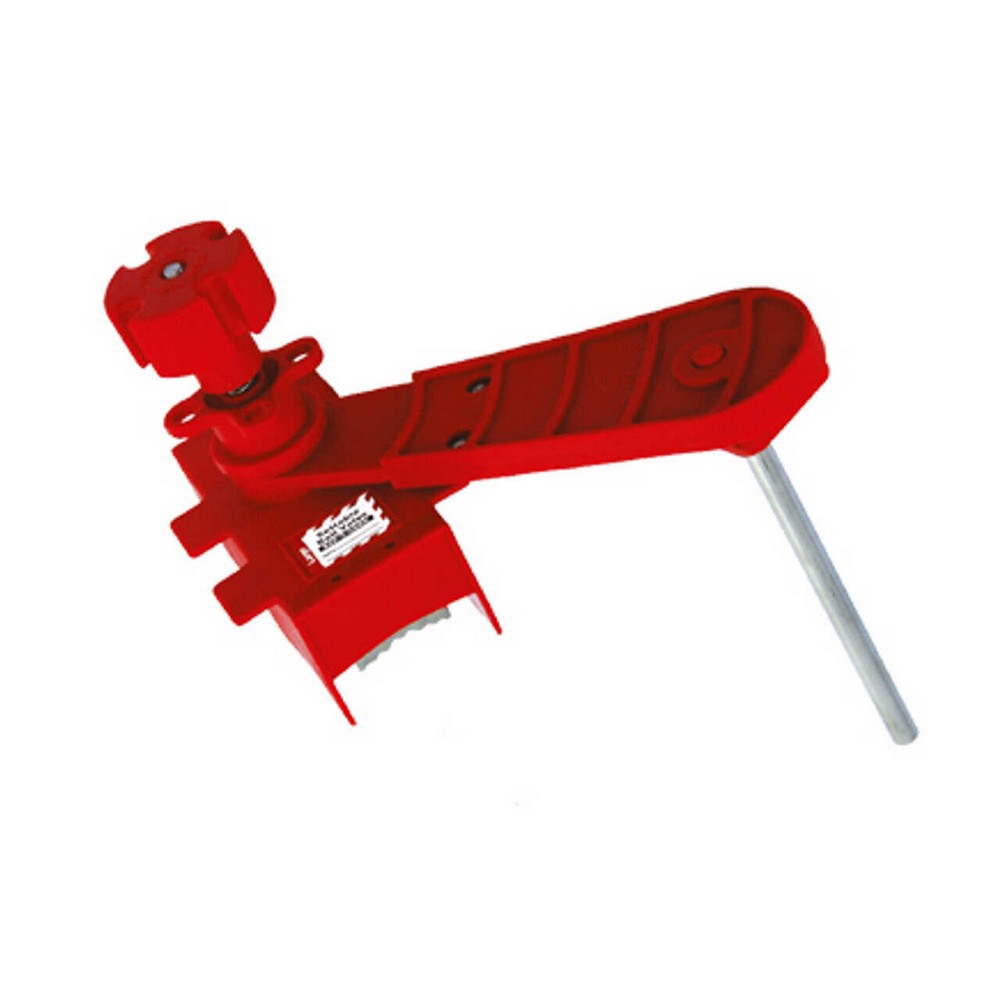 Zing Green 7634 Ball Valve Lockout, Adjustable, Red, Large
