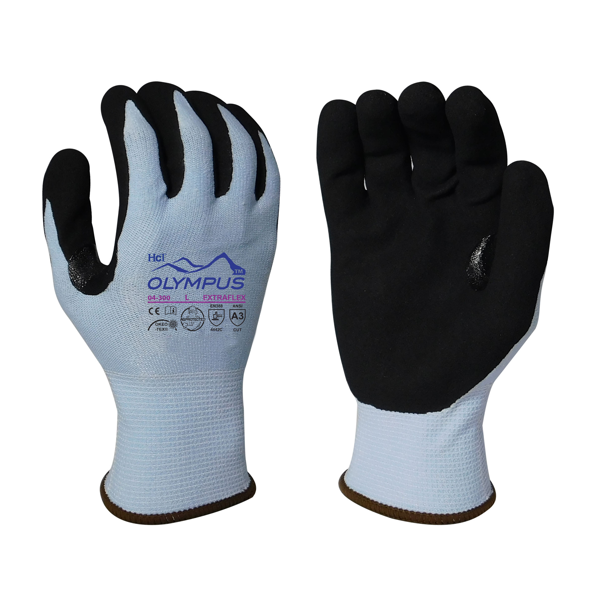 Armor Guys 04-300MTN Extraflex Blue Nitrile Coated A3 Cut Glove