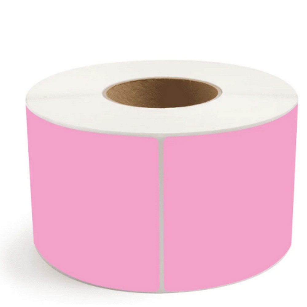 BBP70PBTM4060AP-HOTPNK 4" x 6" Hot Pink Thermal Transfer Labels - 3" Core, 1000/Roll, 4 Roll/Case