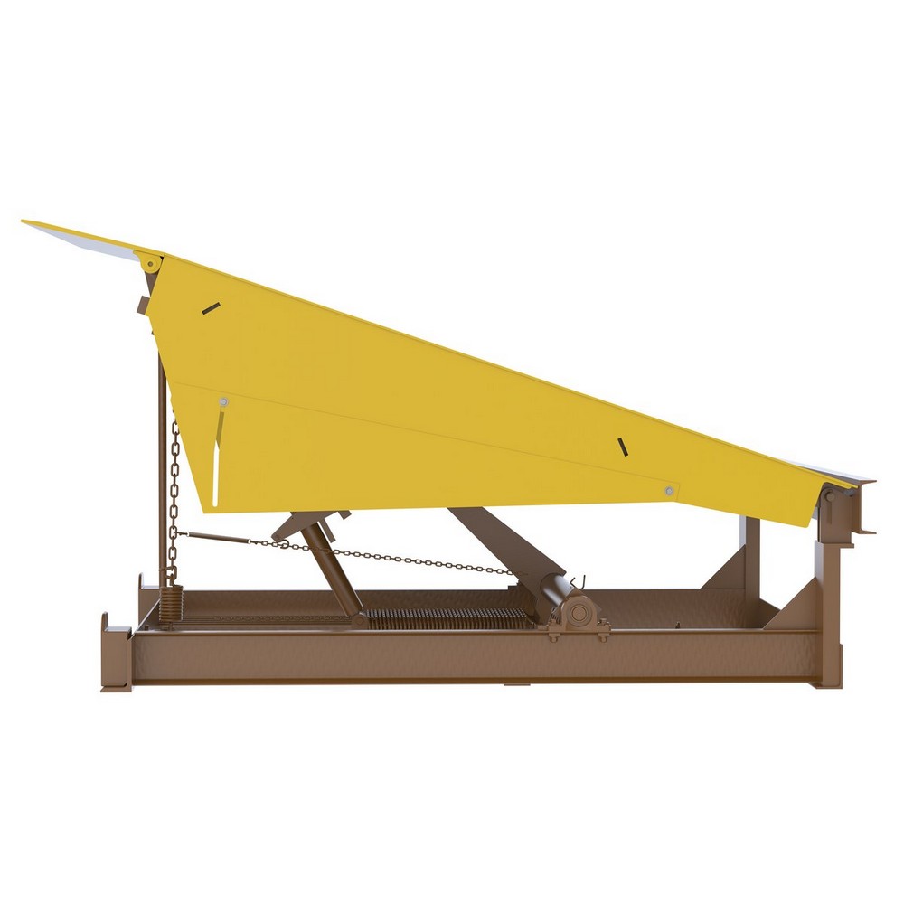 Vestil RR-65-20 Mechanical Dock Leveler 74"W x 50"L x 24"D Pit Dimensions 20000 Lb. Capacity Brown/Yellow
