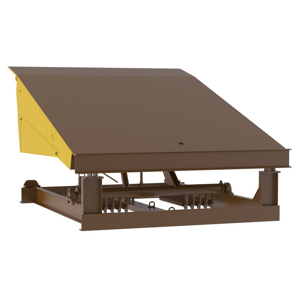 Vestil RR-68-50 Mechanical Dock Leveler 74"W x 86"L x 24"D Pit Dimensions 50000 Lb. Capacity Brown/Yellow