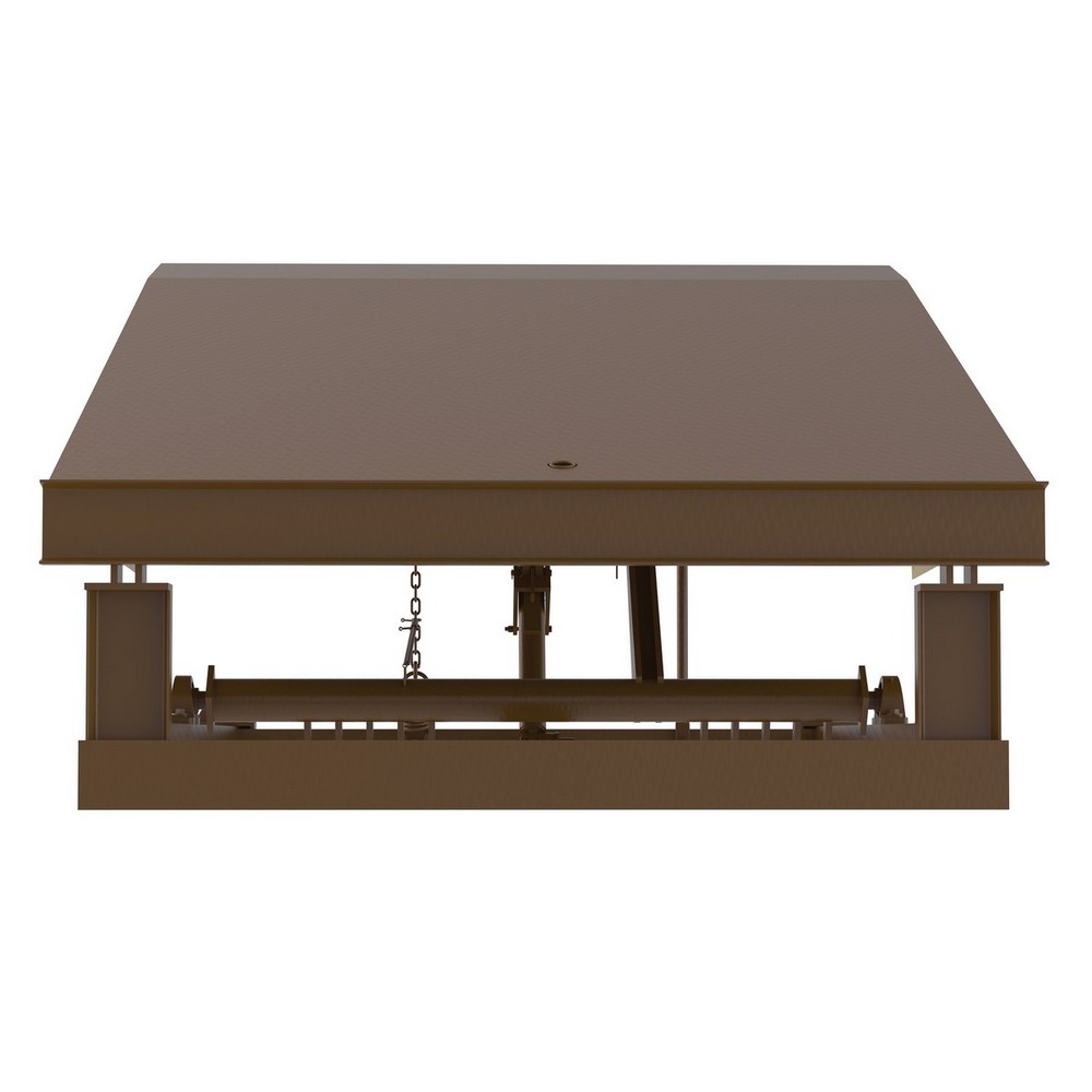 Vestil RR-78-25 Mechanical Dock Leveler 86"W x 86"L x 24"D Pit Dimensions 25000 Lb. Capacity Brown/Yellow